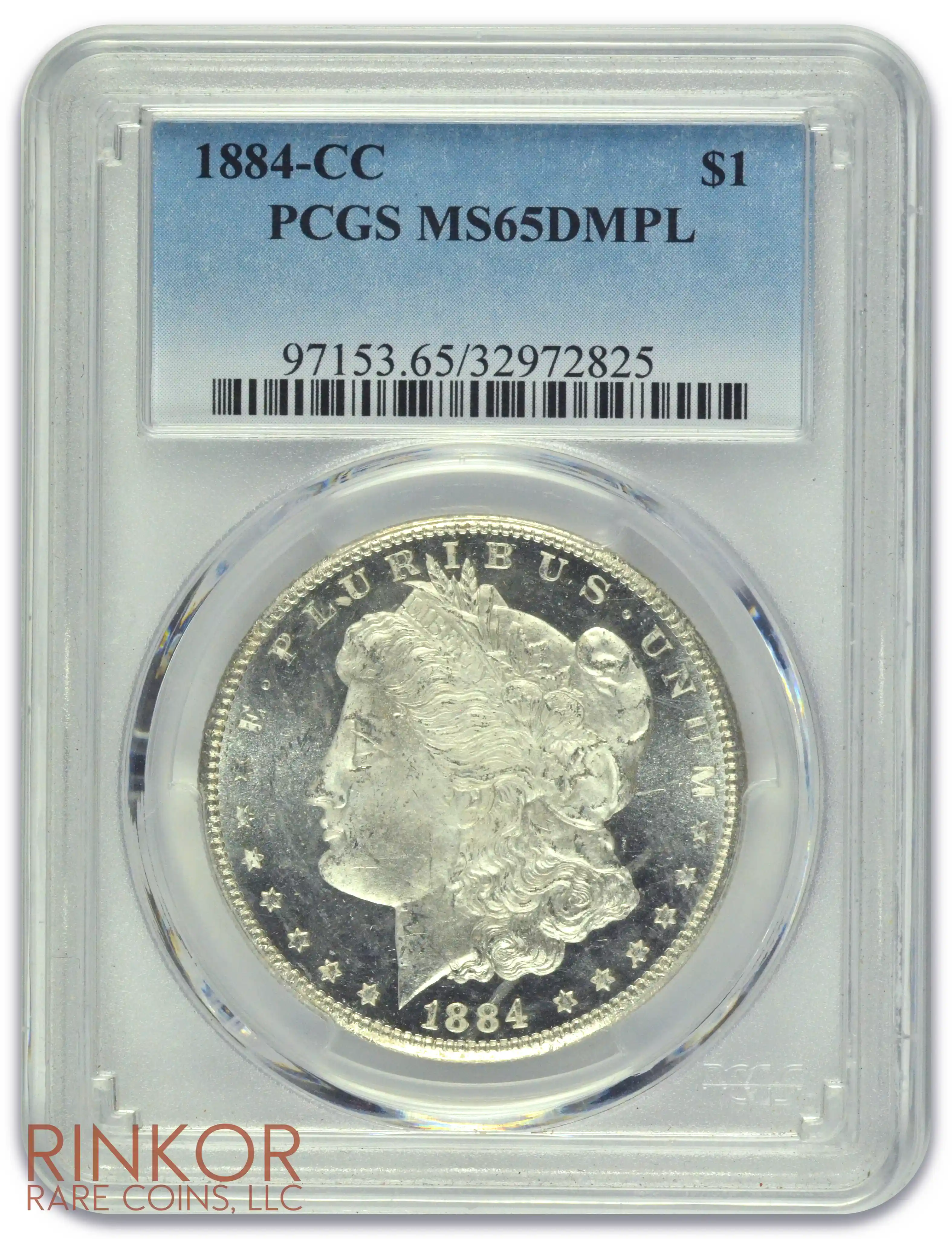 1884-CC $1 PCGS MS 65 DMPL