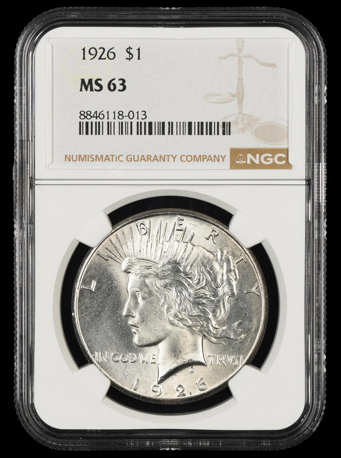 1926 $1 NGC MS 63