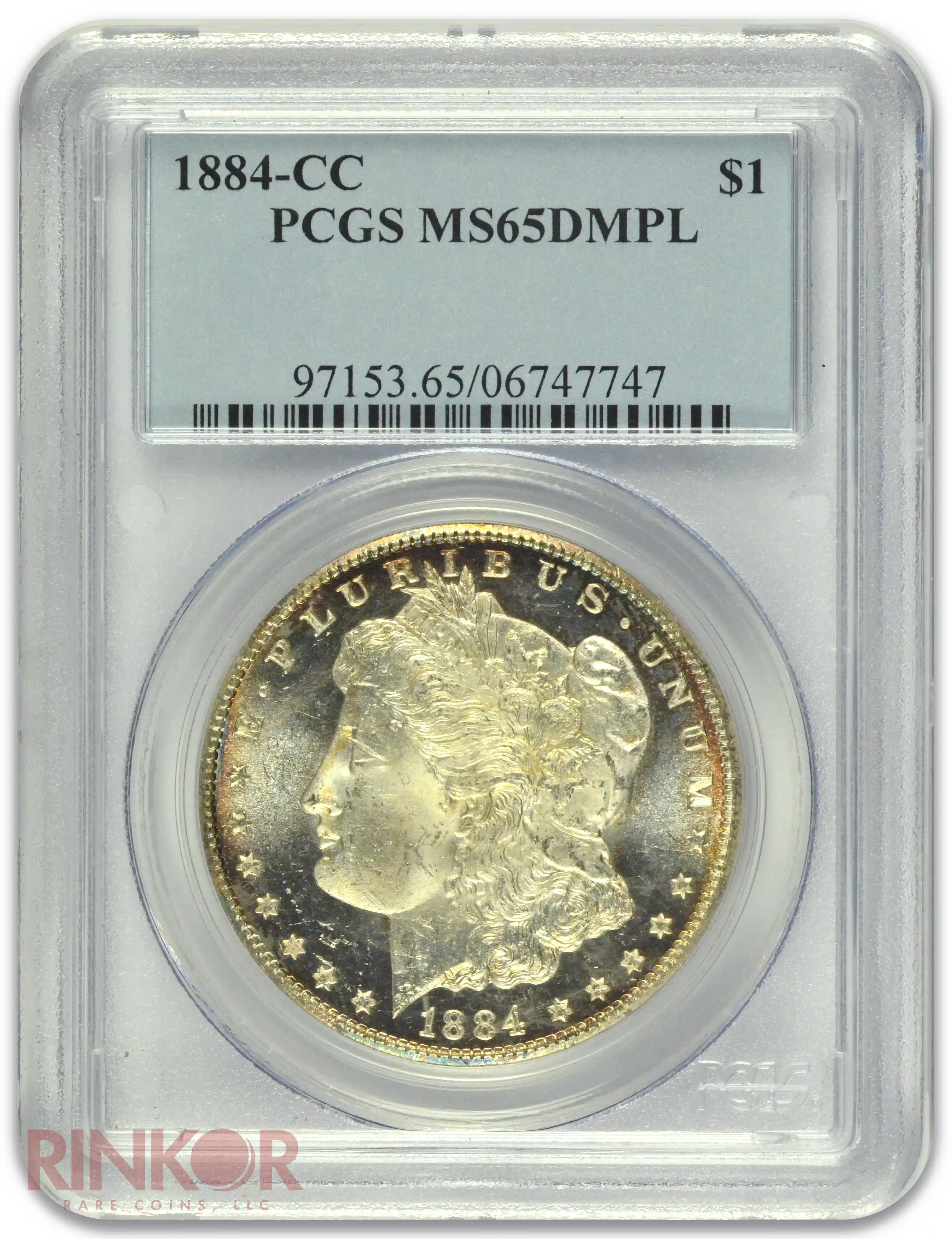 1884-CC $1 Morgan Dollar PCGS MS 65 DMPL