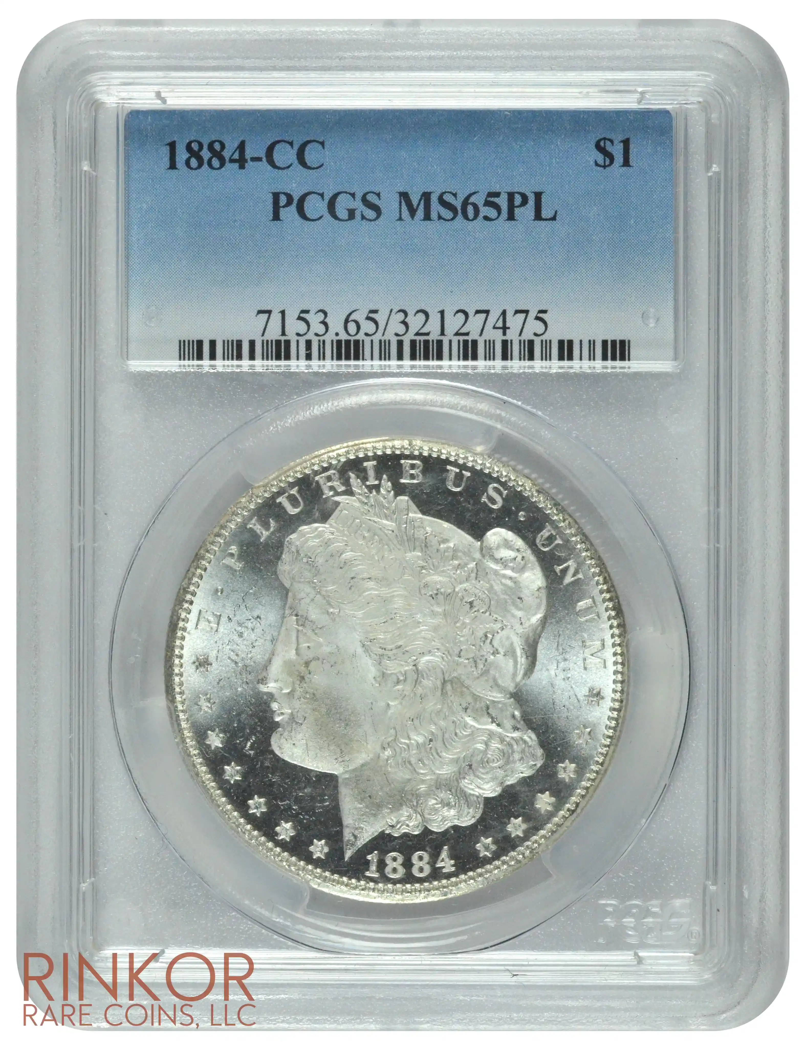 1884-CC $1 PCGS MS 65 PL