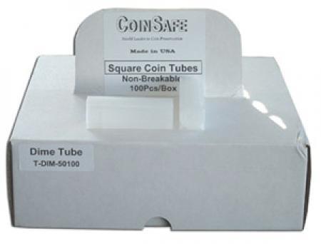Coin Safe Square Tubes, Dime Size 