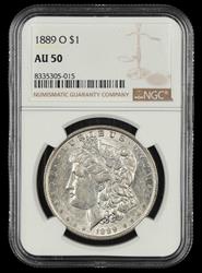 1889 O $1 NGC AU-50