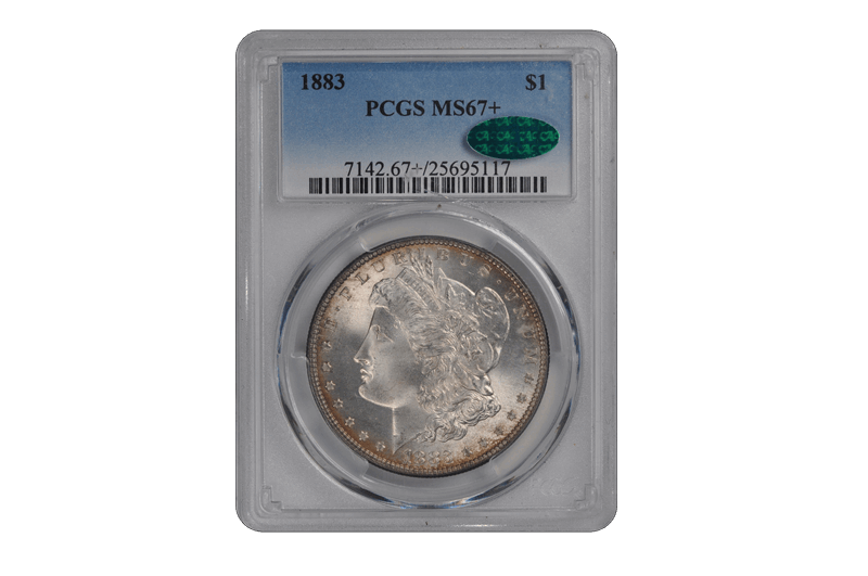 1883 $1 Morgan Dollar PCGS  (CAC) #3431-5 MS67+