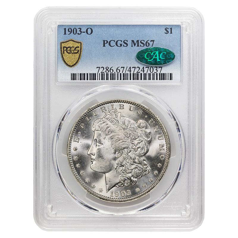 1903-O Morgan Dollar $1, PCGS MS67 CAC - Lovely White Coin