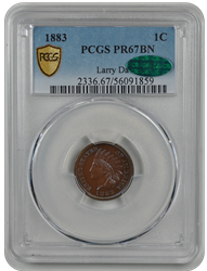 1883 Indian Head PCGS CAC BN 67 