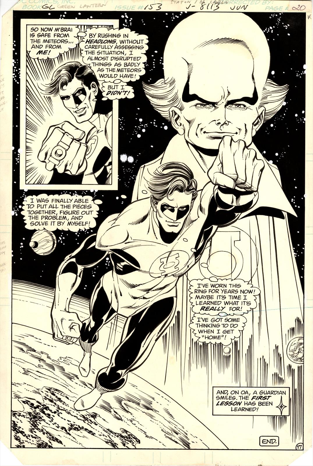 Green Lantern #153 Page 20 Artist:  Joe Staton (Penciller) ,  Mike Decarlo (Inker) Media Type: Pen and Ink Art Type: Interior Page 