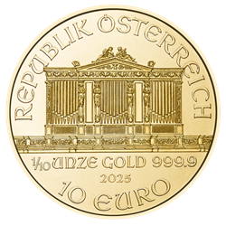 2025 1/10 OZ AUSTRIAN GOLD PHILHARMONIC 