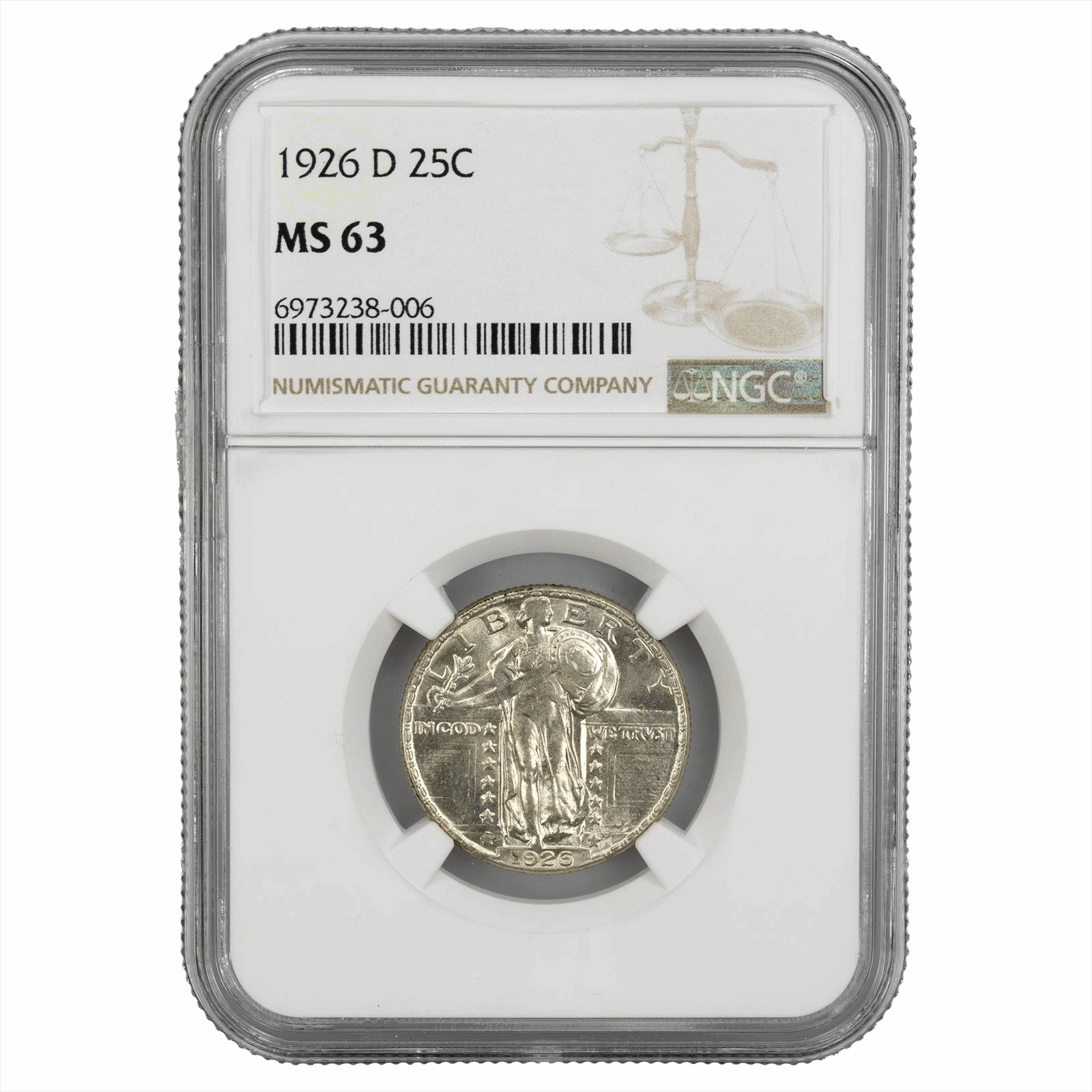 1926-D Standing Liberty Quarter 25C NGC MS 63 