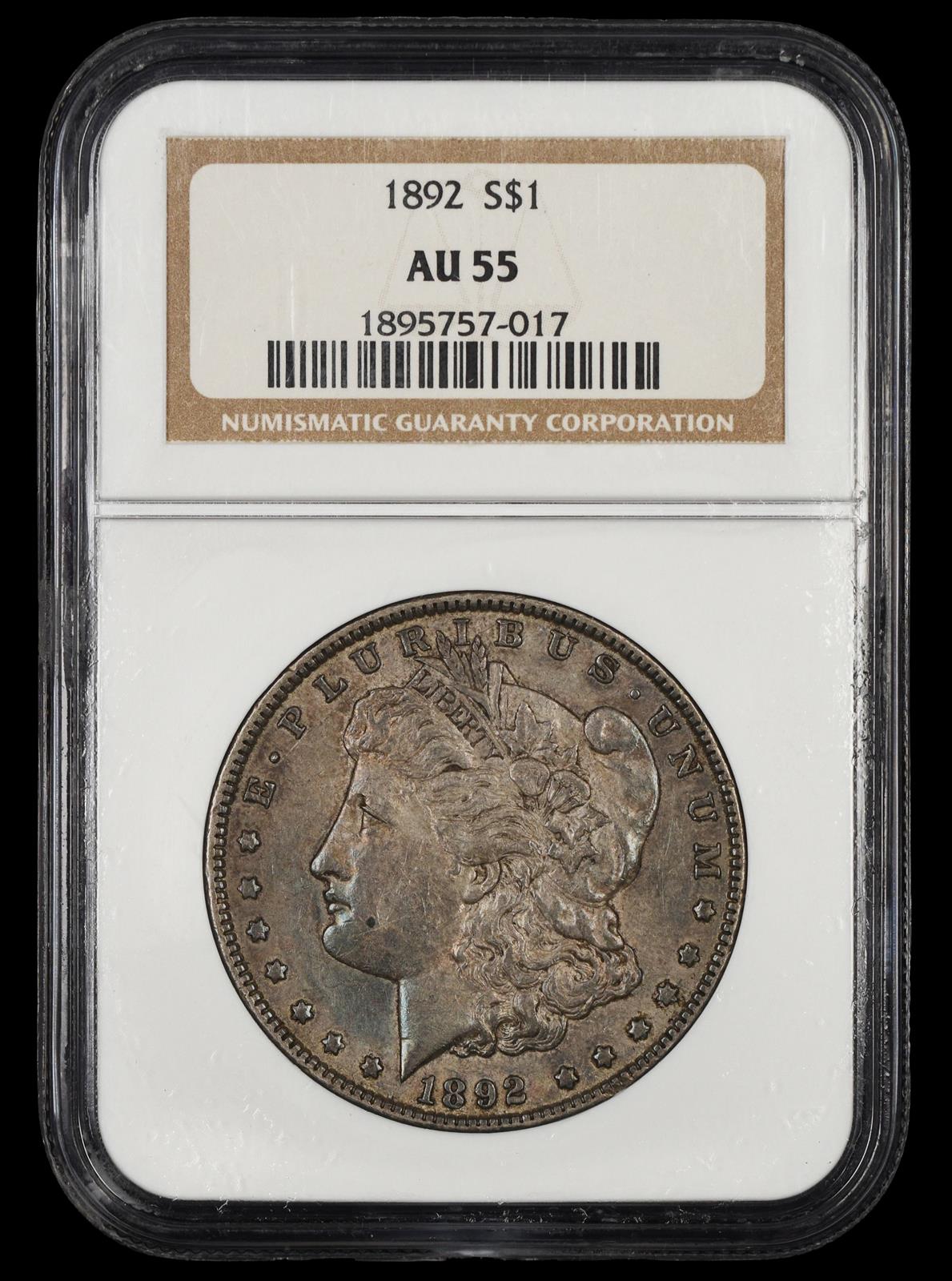 1892 $1 NGC AU 55