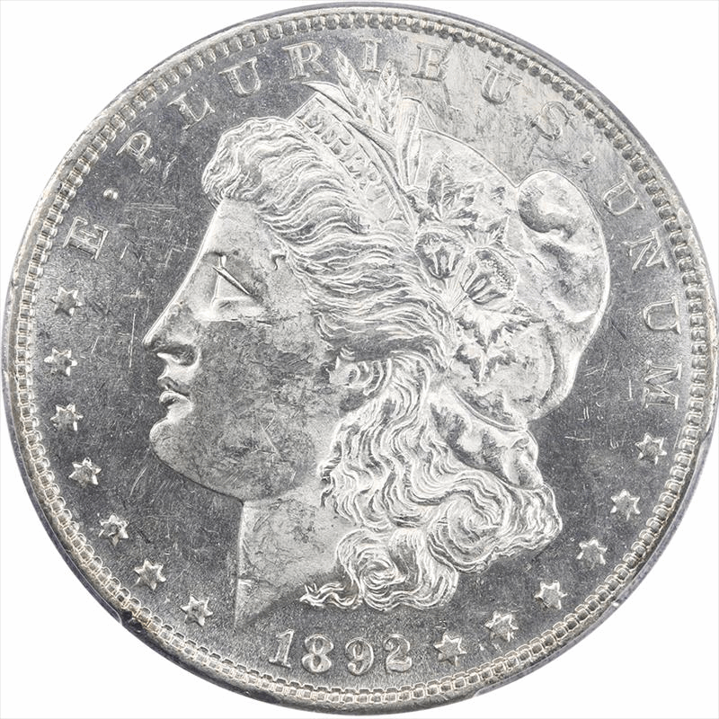 1892 Morgan Silver Dollar PCGS MS 62 - Nice Original Coin