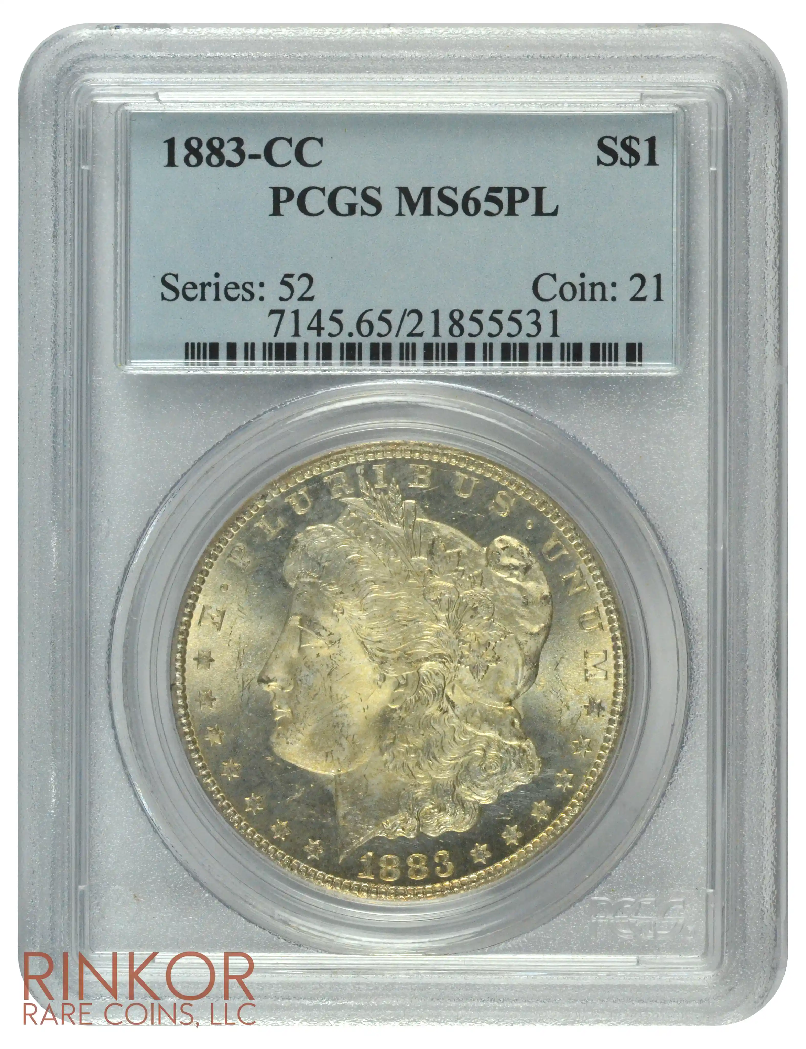 1883-CC $1 PCGS MS 65 PL
