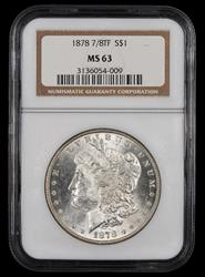 1878 7/8Tf Strong $1 NGC MS 63
