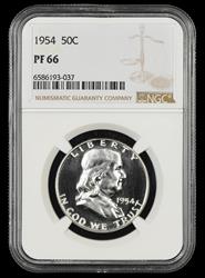 1954 Franklin Half Dollar NGC PF66 PF66