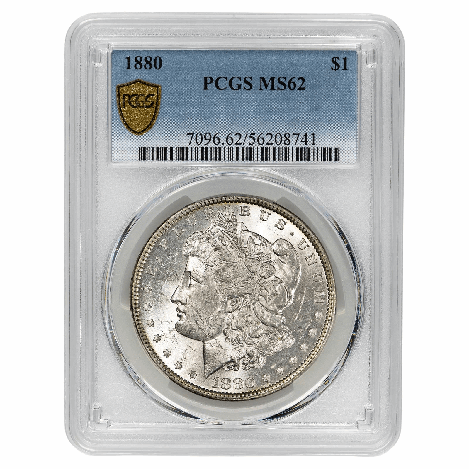1880 Morgan Silver Dollar $1 PCGS MS 62