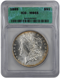 1885 Morgan ICG MS 65 