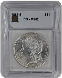 1881-S Morgan ICG MS-62