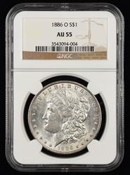1886 O $1 NGC AU55