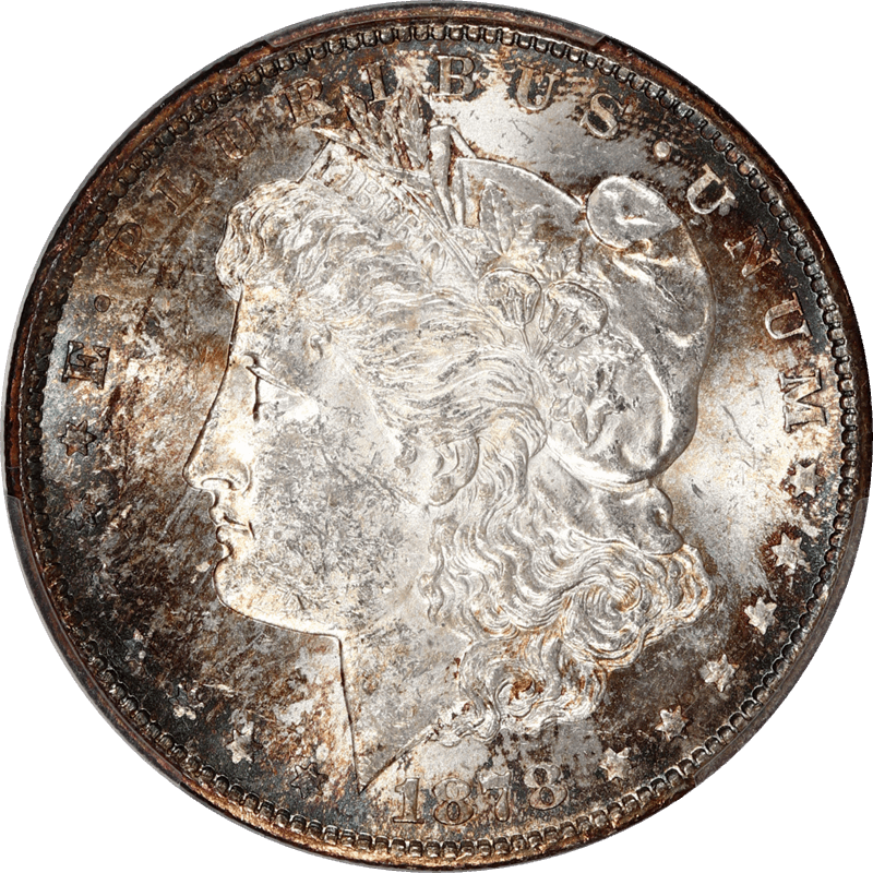 1878-CC Morgan Silver Dollar $1 PCGS MS61 - Nice Lustrous Tone Coin