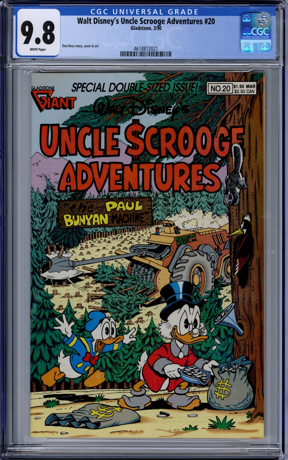 Walt Disneys Uncle Scrooge Adventures #20 CGC 9.8 (Gladstone, 1990) 