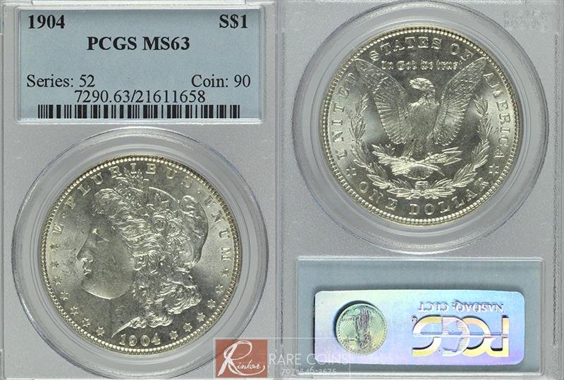 1904 $1 PCGS MS 63