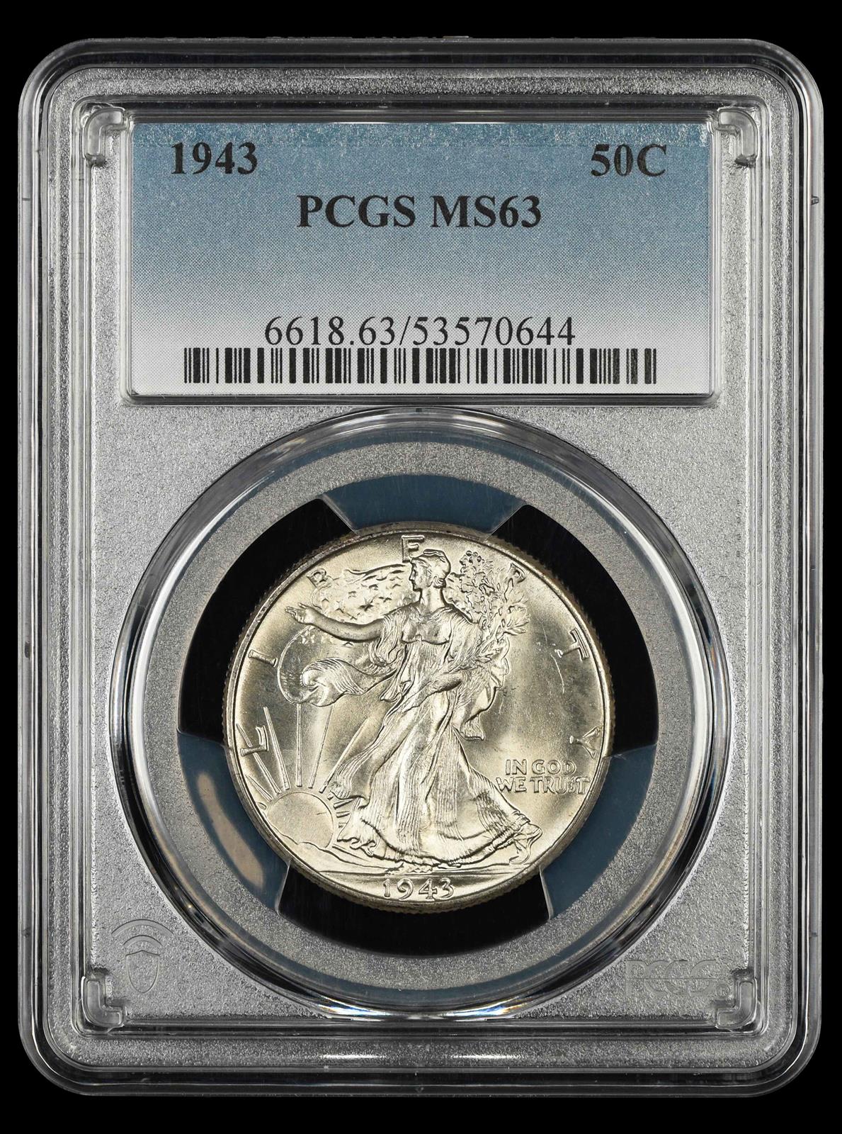 1943 50C PCGS MS63