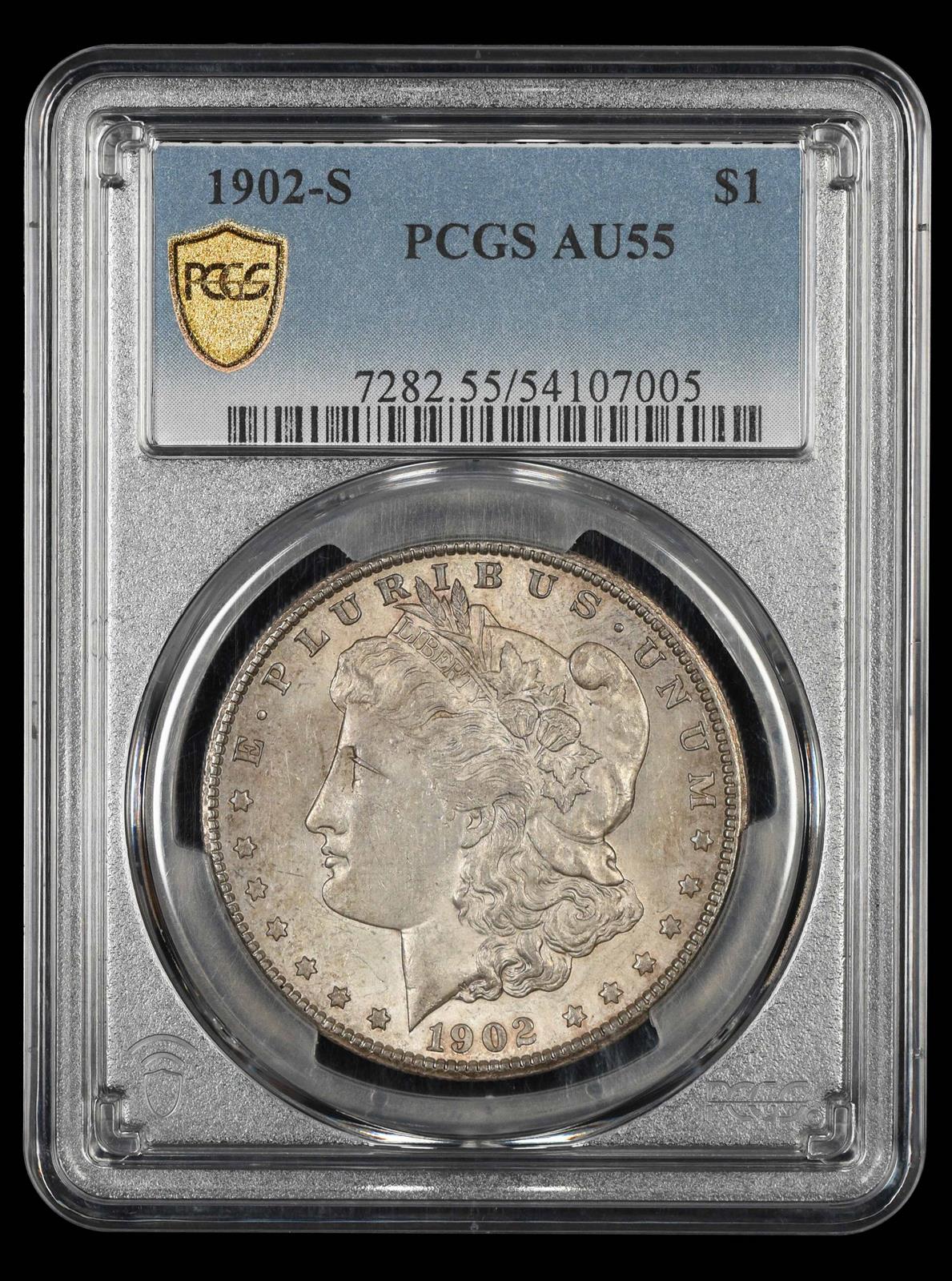 1902 S $1 PCGS AU55