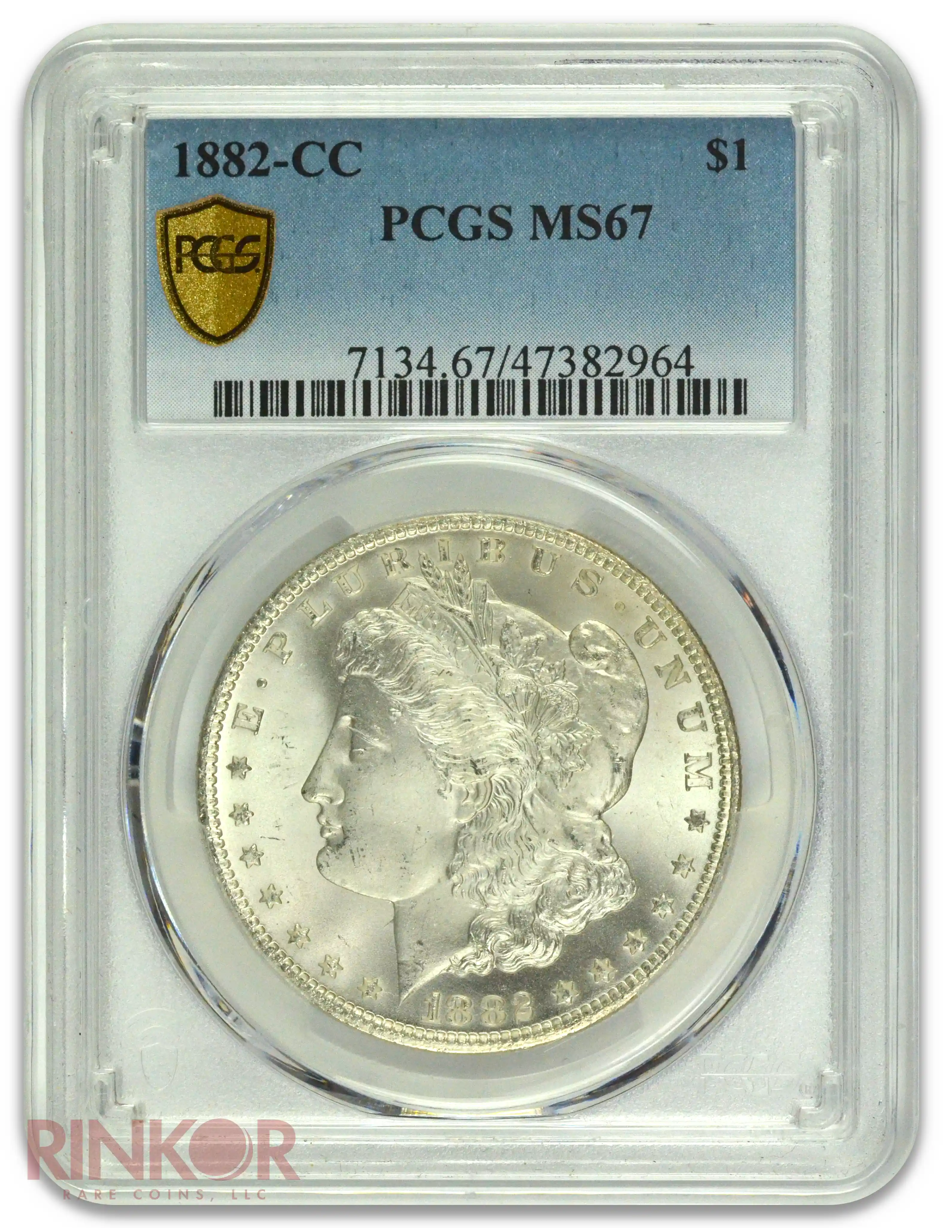 1882-CC $1 Morgan Dollar PCGS MS 67