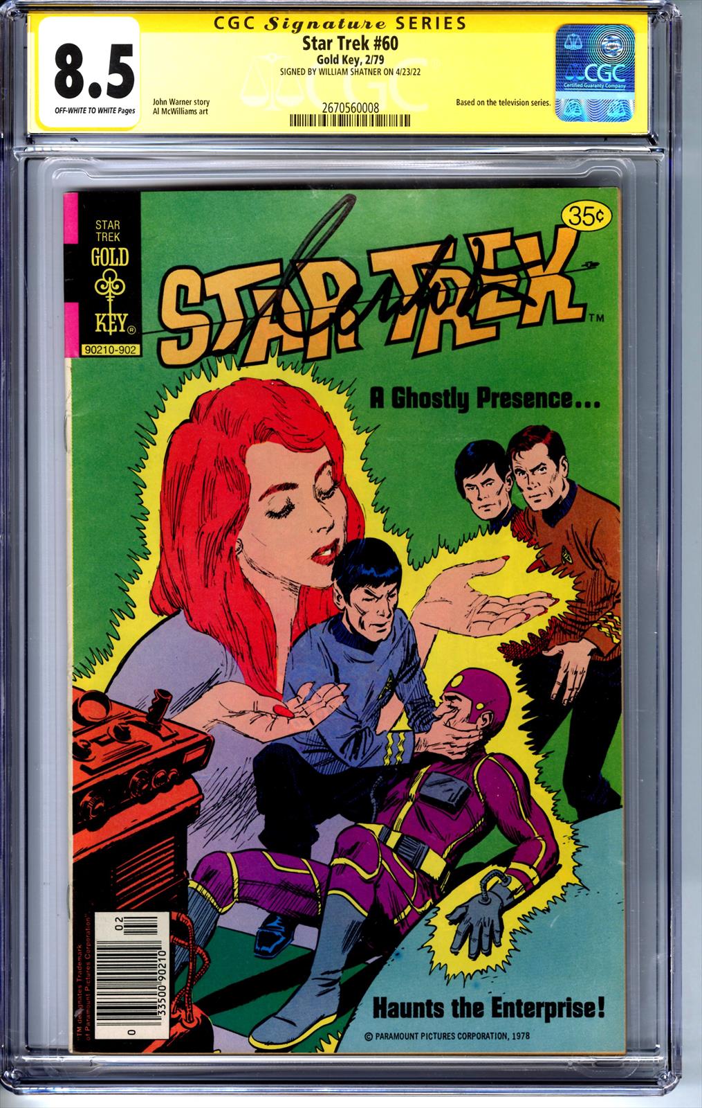 Star Trek #60 CGC 8.5 Signature Series Signed by William Shatner 