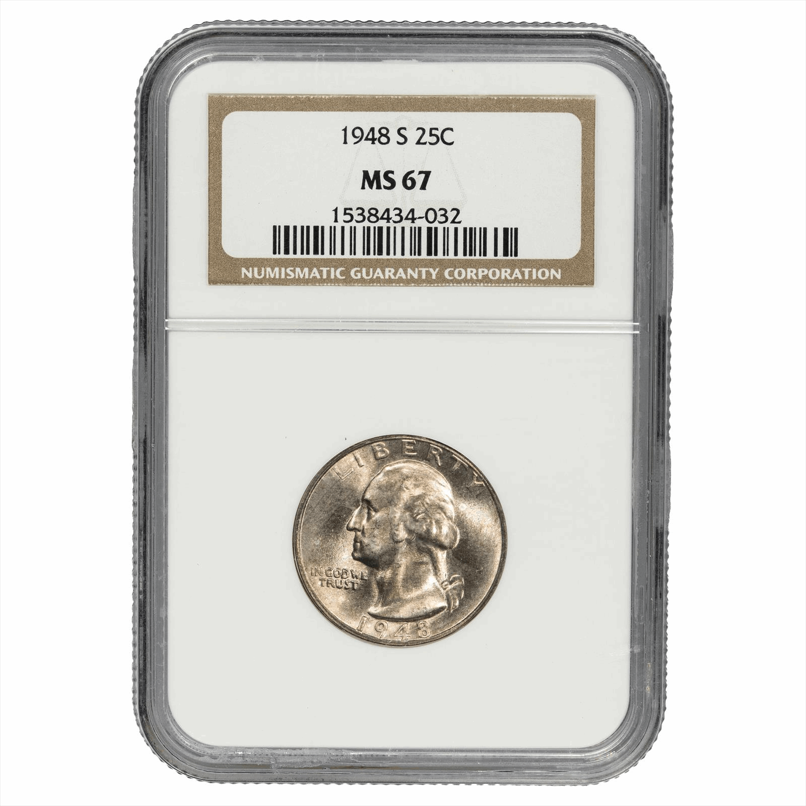 1948-S Washington Quarter 25C NGC MS 67