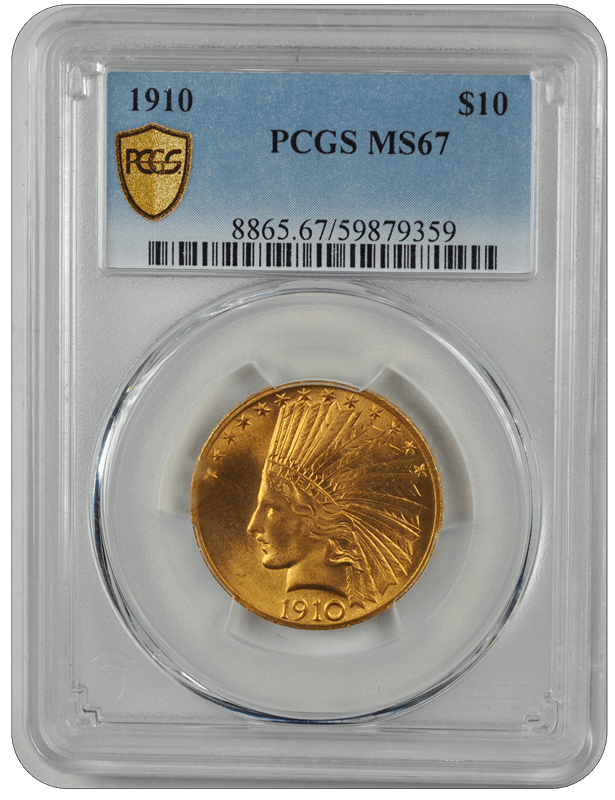 1910 Indian Head PCGS MS 67