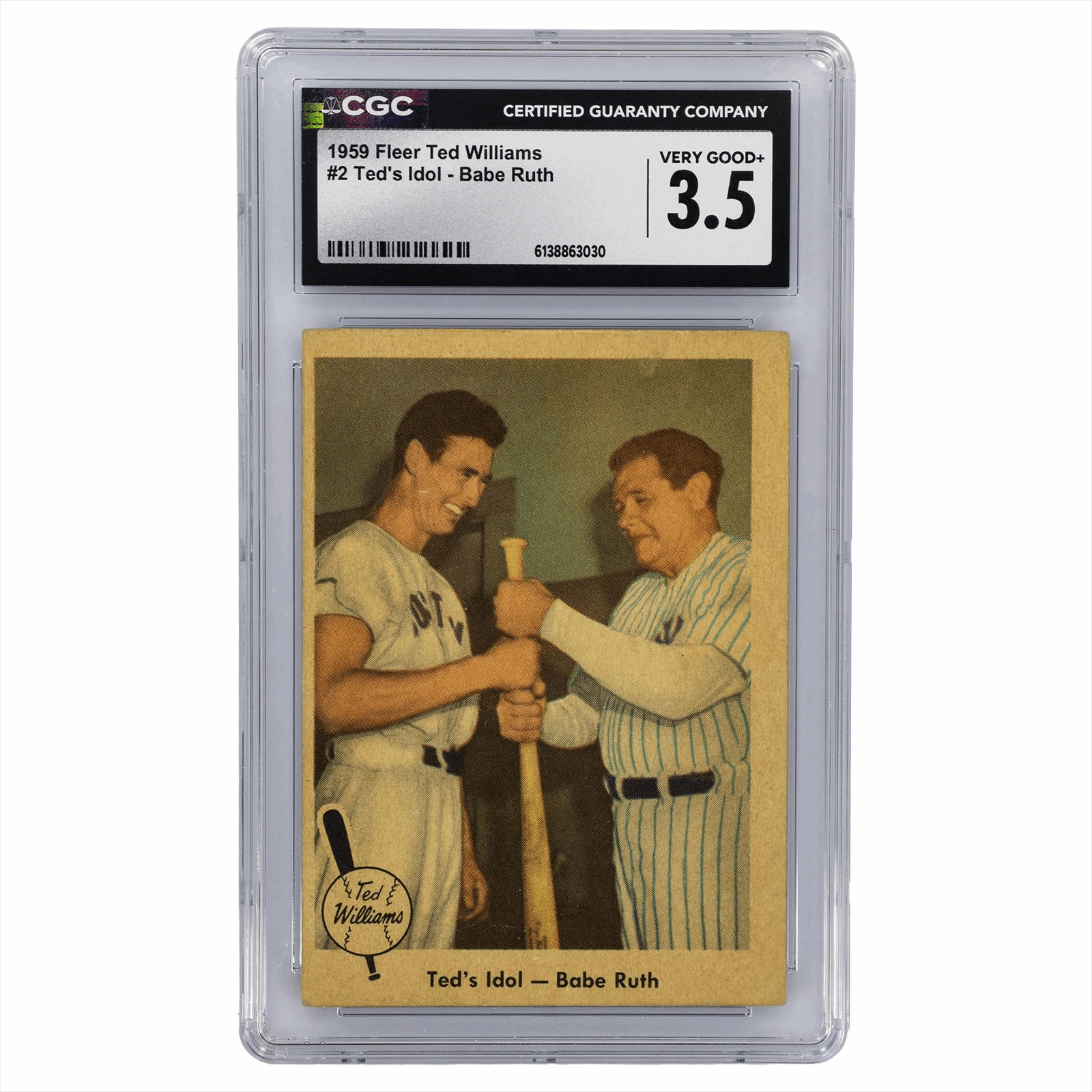 1959 Fleer Ted Williams Teds Idol - Babe Ruth #2 CGC VG+ 3.5