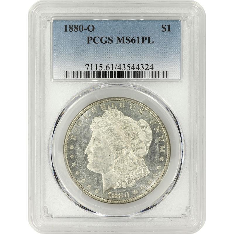1880-O Morgan Dollar $1 PCGS MS61PL