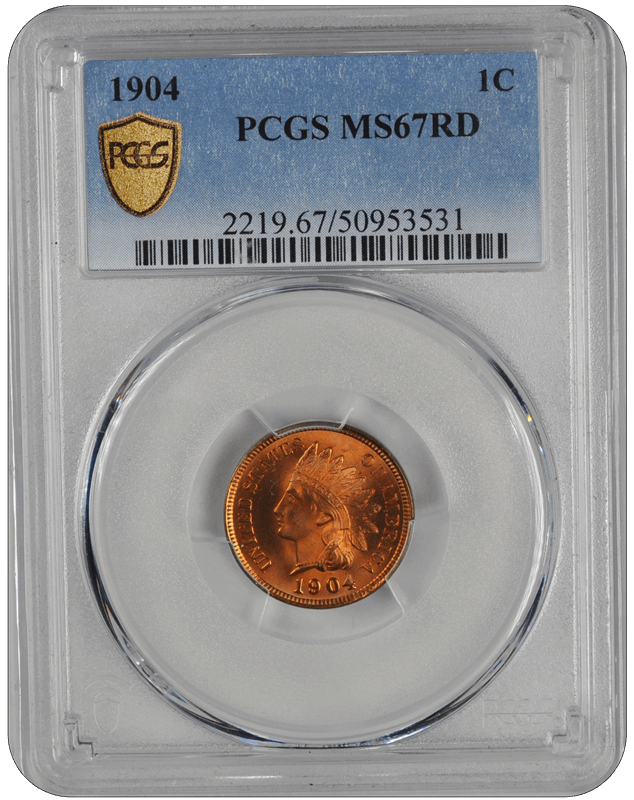 1904 Indian Head PCGS RD 67