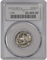 1935-S 5C Buffalo Nickel PCGS  #3596-1 MS67