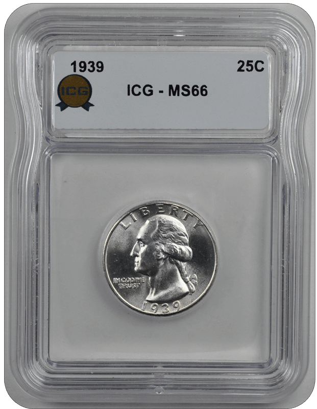 1939 Quarter  ICG  MS 66