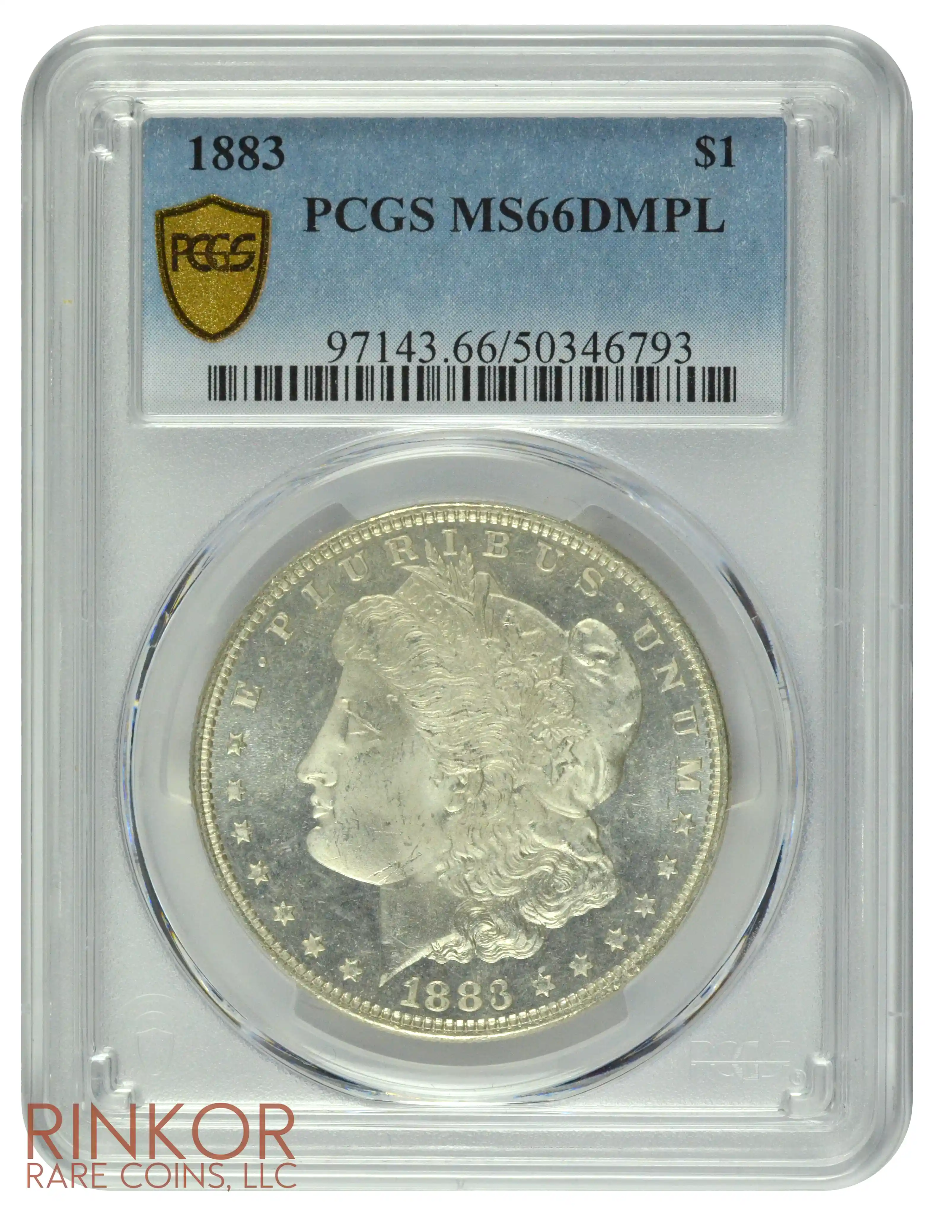 1883 $1 PCGS MS 66 DMPL