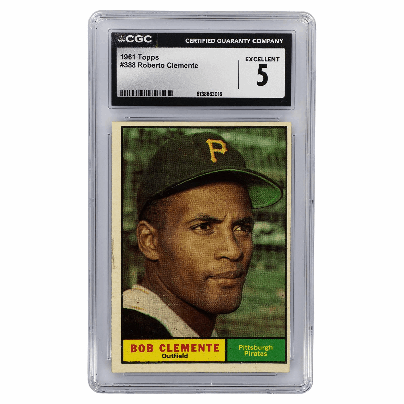1961 Topps Roberto Clemente #388 CGC EX 5