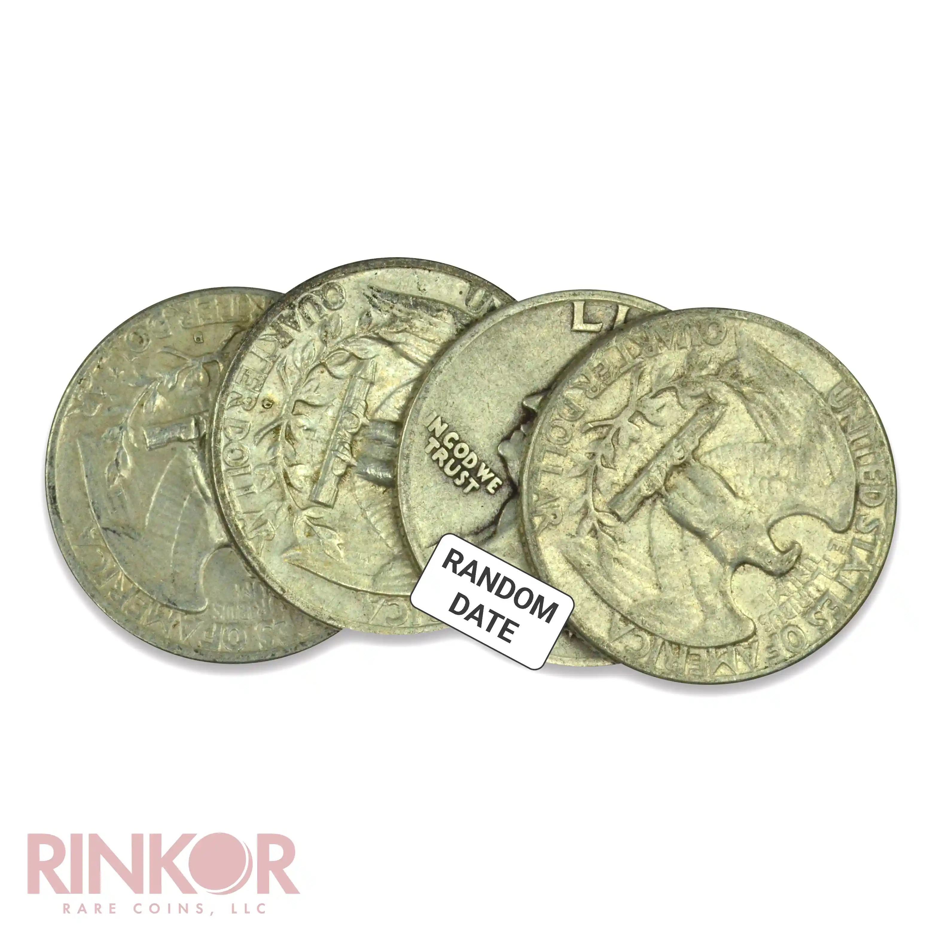 $1 Face Value of 90% US Silver Quarters Circulated Condition