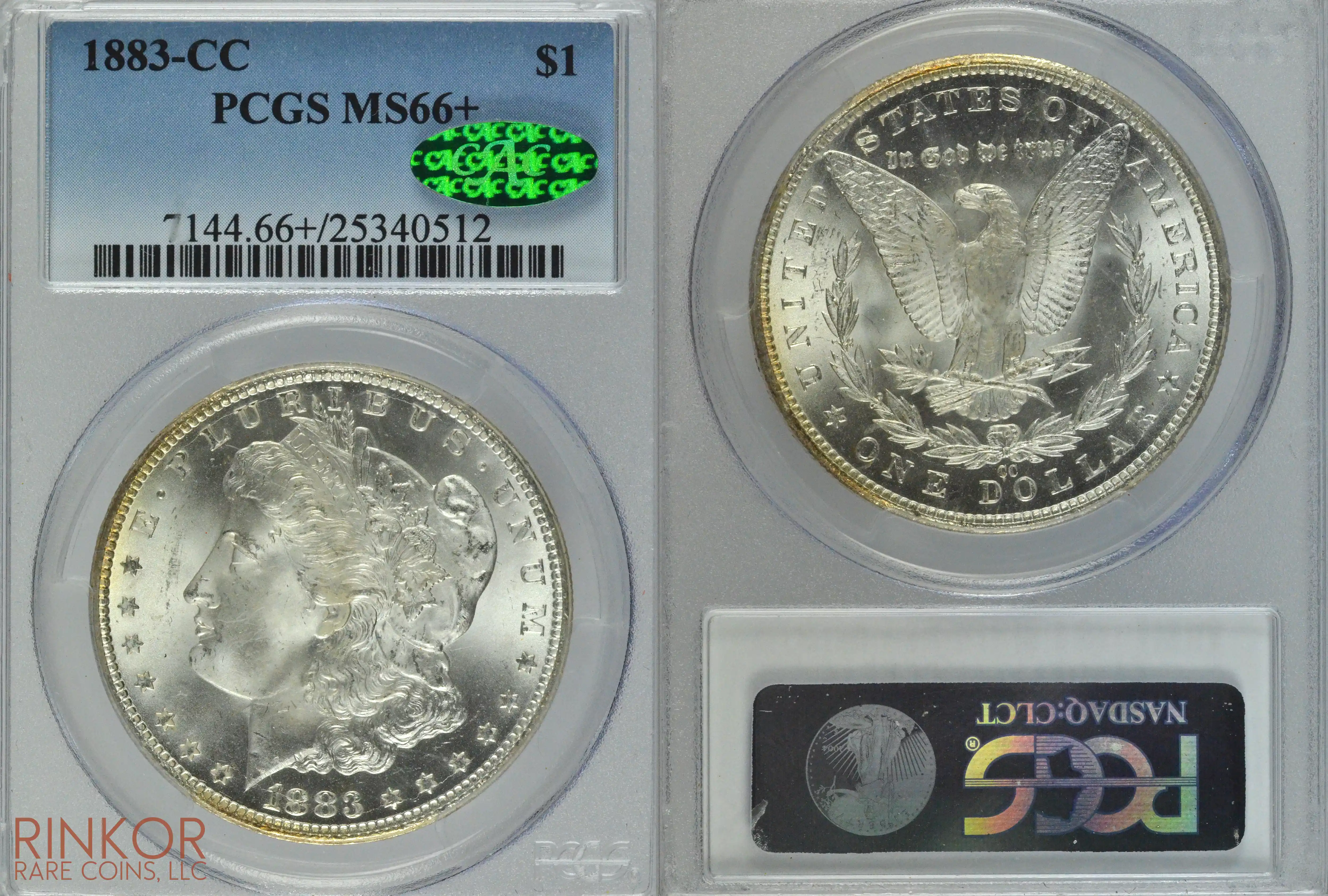 1883-CC $1 PCGS MS 66+ CAC