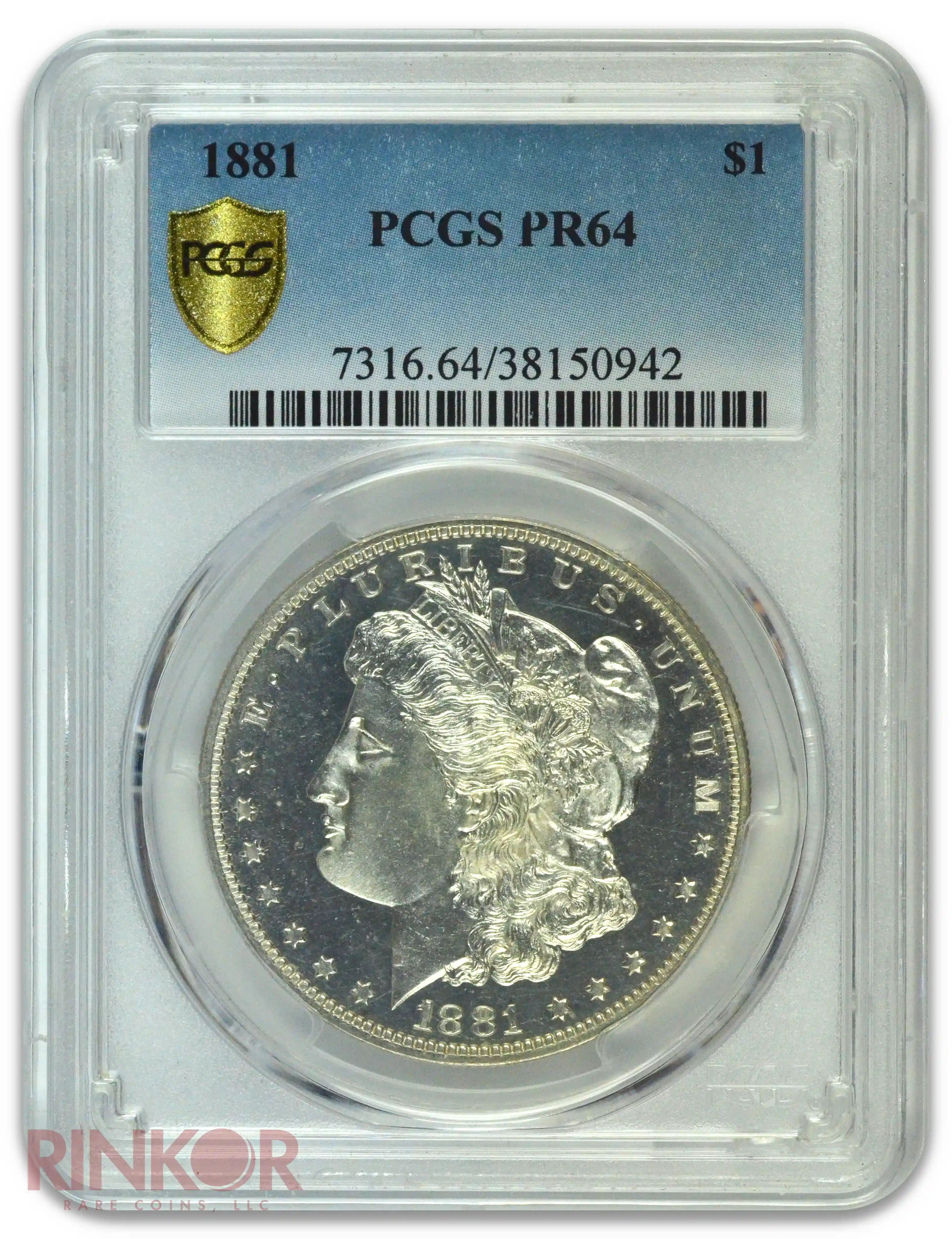 1881 $1 Morgan Dollar PCGS PR 64