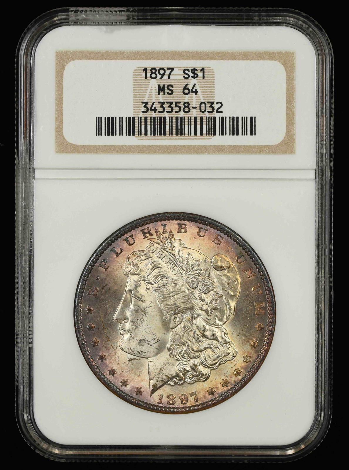 1897 $1 NGC MS 64