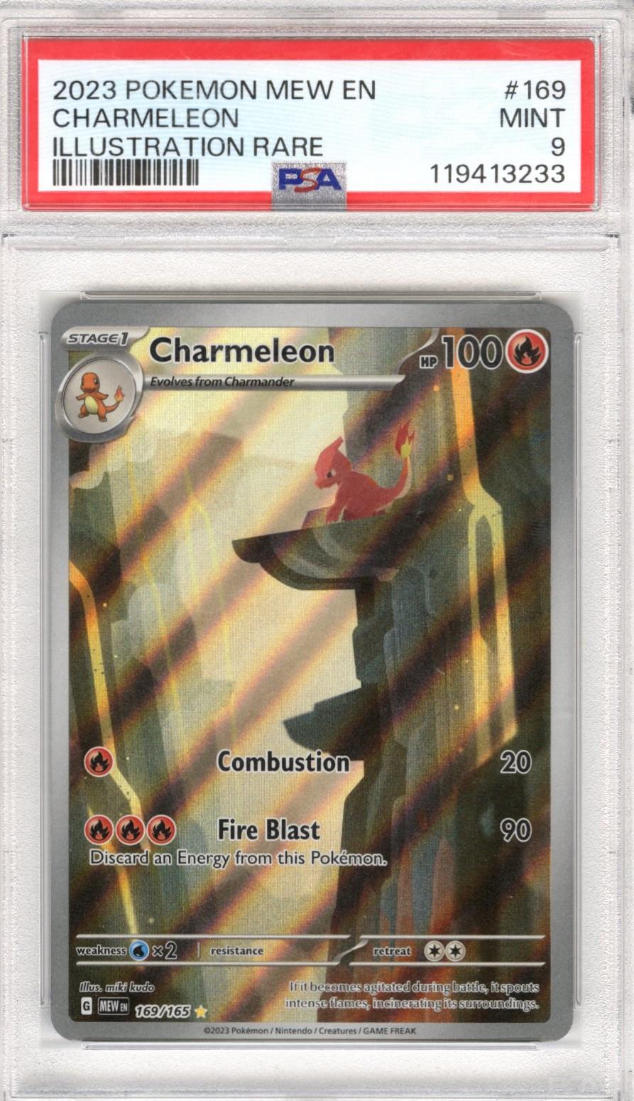 2023 Pokemon Mew En Illustration Rare Charmeleon #169 PSA Mint 9 