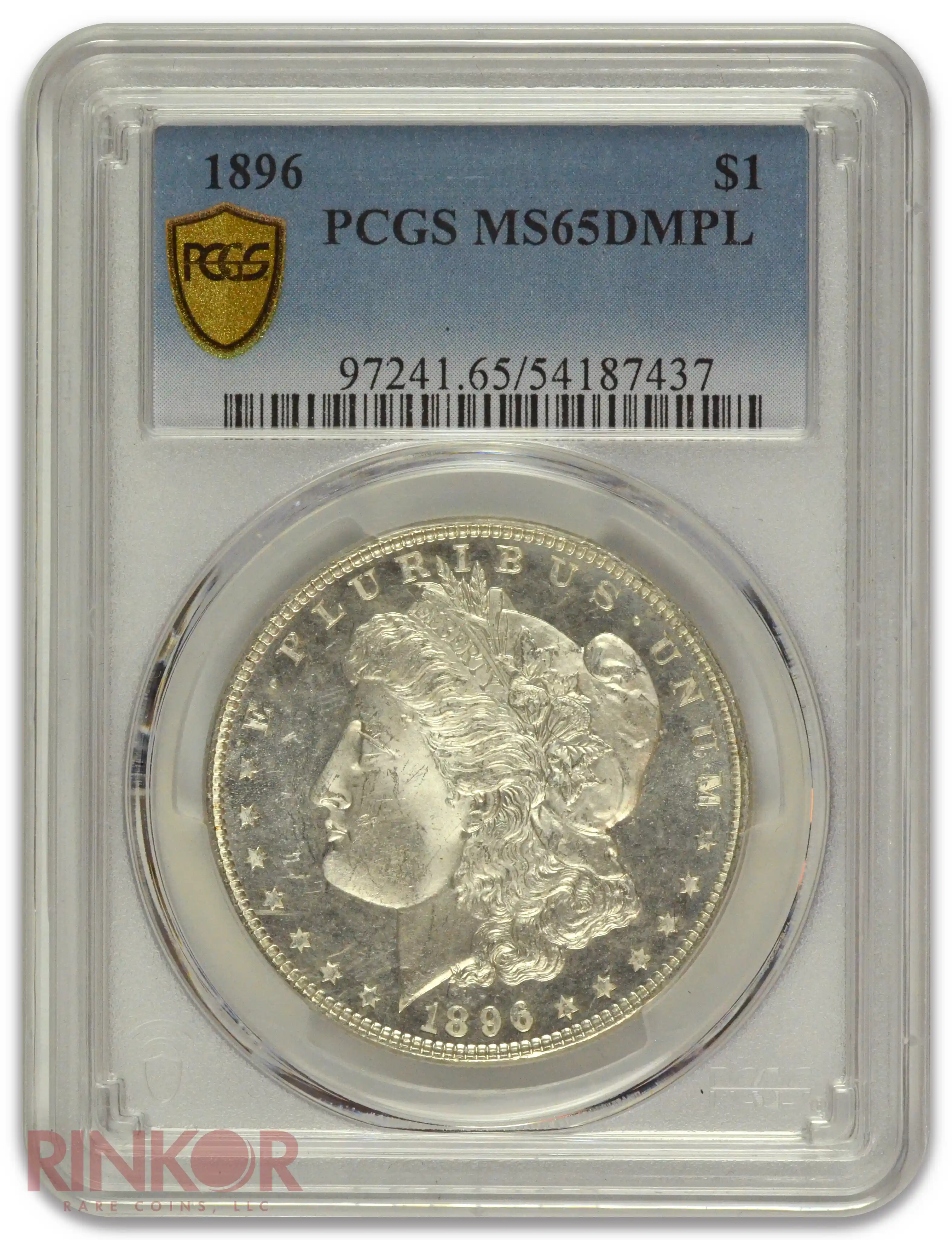 1896 $1 Morgan Dollar PCGS MS 65 DMPL