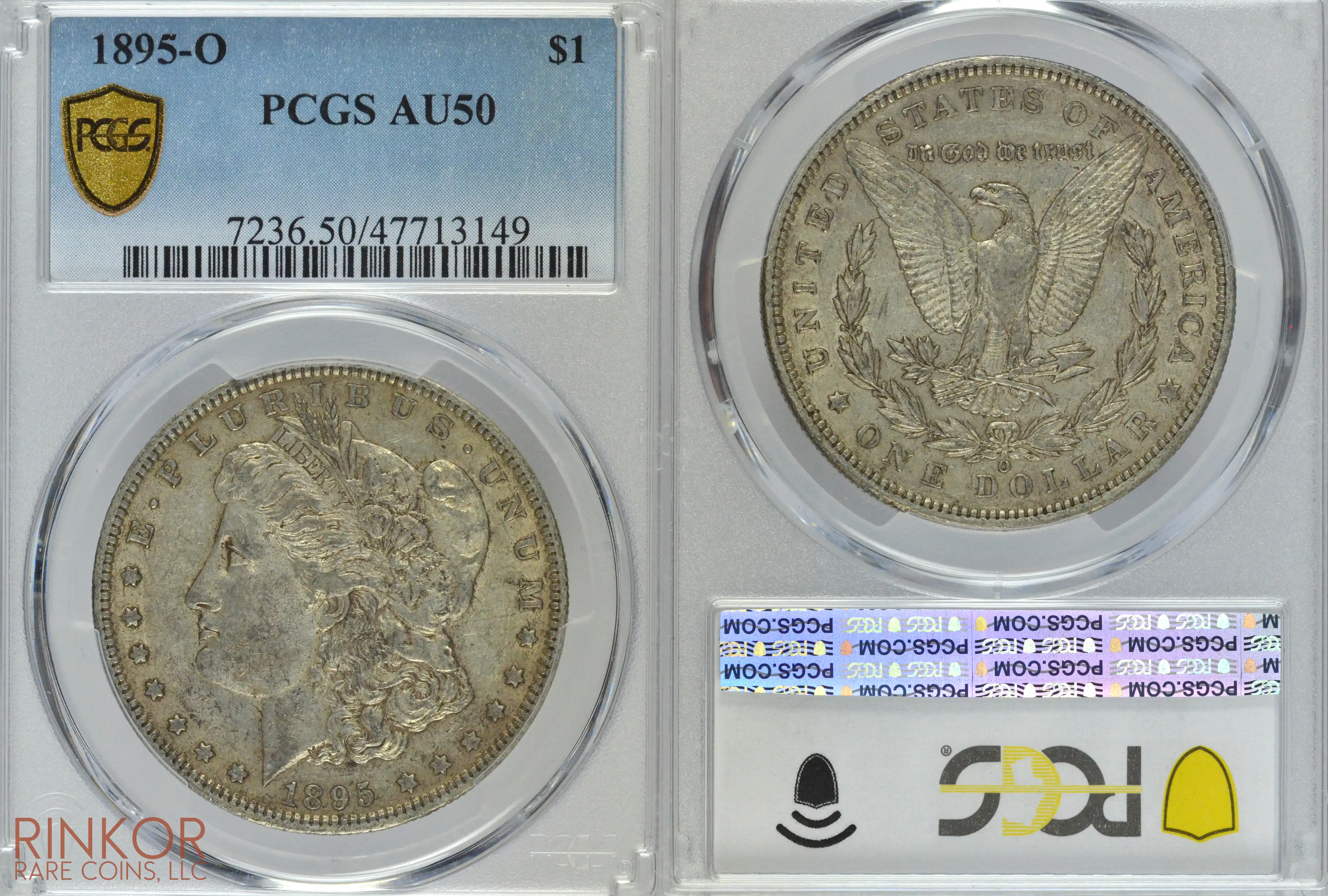 1895-O $1 PCGS AU-50