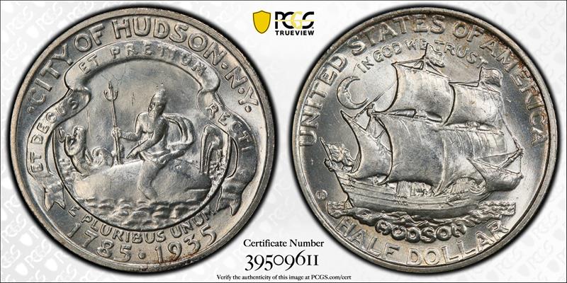 1935 Hudson 50C PCGS MS 64 CAC