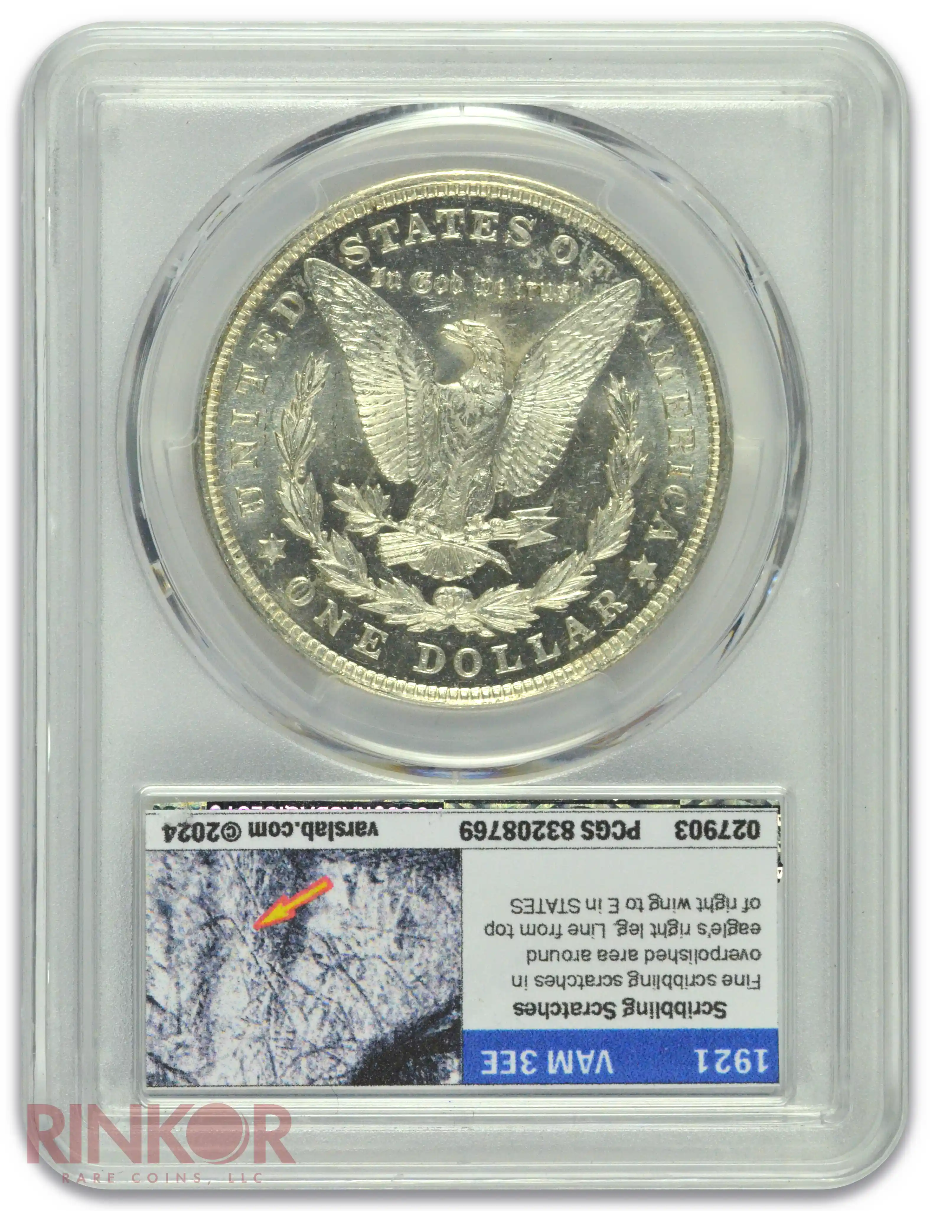 1921 $1 Morgan Dollar PCGS MS 63 PL