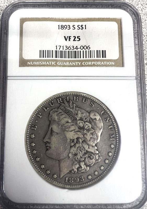 1893-S $1 NGC VF25