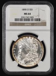 1890 O $1 NGC MS64 MS64