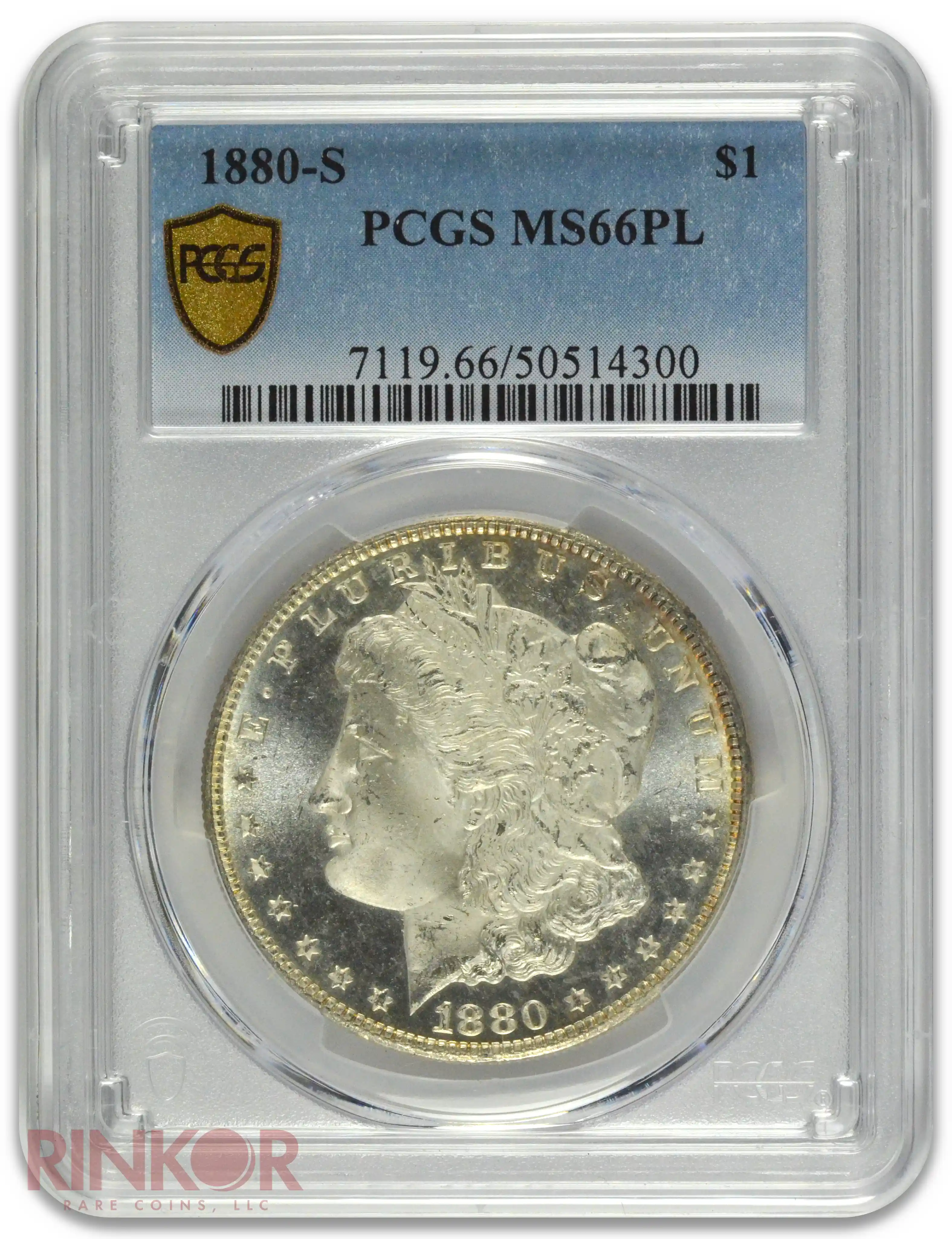 1880-S $1 PCGS MS 66 PL