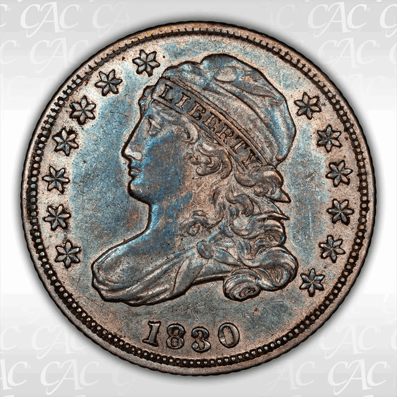 1830 Medium 10c 10C CACG AU-53 